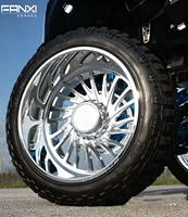 Jantes forgées FANXI entièrement noires 22x12 20x10 24x12 24x14 26x14 26x16 8 trous 8x180 8x165.1 8x170 pour Ford F250 avec grands enjoliveurs