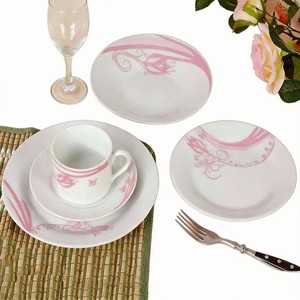 <span class=keywords><strong>Juego</strong></span> <span class=keywords><strong>de</strong></span> Vajilla Redonda <span class=keywords><strong>de</strong></span> Porcelana con Diseños <span class=keywords><strong>de</strong></span> Flores Rojas, Apto para Lavavajillas, Forma <span class=keywords><strong>de</strong></span> Borde Plano, para Uso Familiar y en Restaurantes - Product Image 5