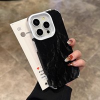 Coque de téléphone en TPU anti-traces de doigts avec motif montagne enneigée en velours pour iPhone 16, compatible Apple 14 15 Pro, résistante aux chutes