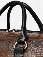 Sac de Voyage de Luxe en Cuir Gaufré Crocodile avec Logo Personnalisé, Grande Capacité, pour Hommes, Sac de Week-end, Vente en Gros 2026, Sac d'Affaires