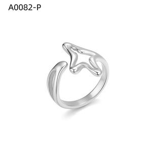 เอมี่ เอมี่แฟชั่นริง A0082 รูปดาว 925 ชุบเงิน เครื่องประดับสตรีสมัยใหม่ ของขวัญสวมใส่ทุกวัน - Product Image 1