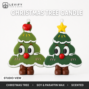 Bougie parfumée en cire de paraffine motif sapin de Noël 2026, bougie artistique d'aromathérapie, décoration d'intérieur, cadeau de Noël en gros - Product Image 3