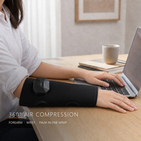 Masseur de compression sans fil pour avant-bras et poignet avec airbag à enveloppement complet 360° et fonction chauffante