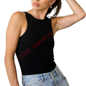Camiseta sin mangas elegante informal sin mangas para mujer con tela transpirable ligera Ideal para viajes de gimnasio de fiesta de verano - Product Image 1