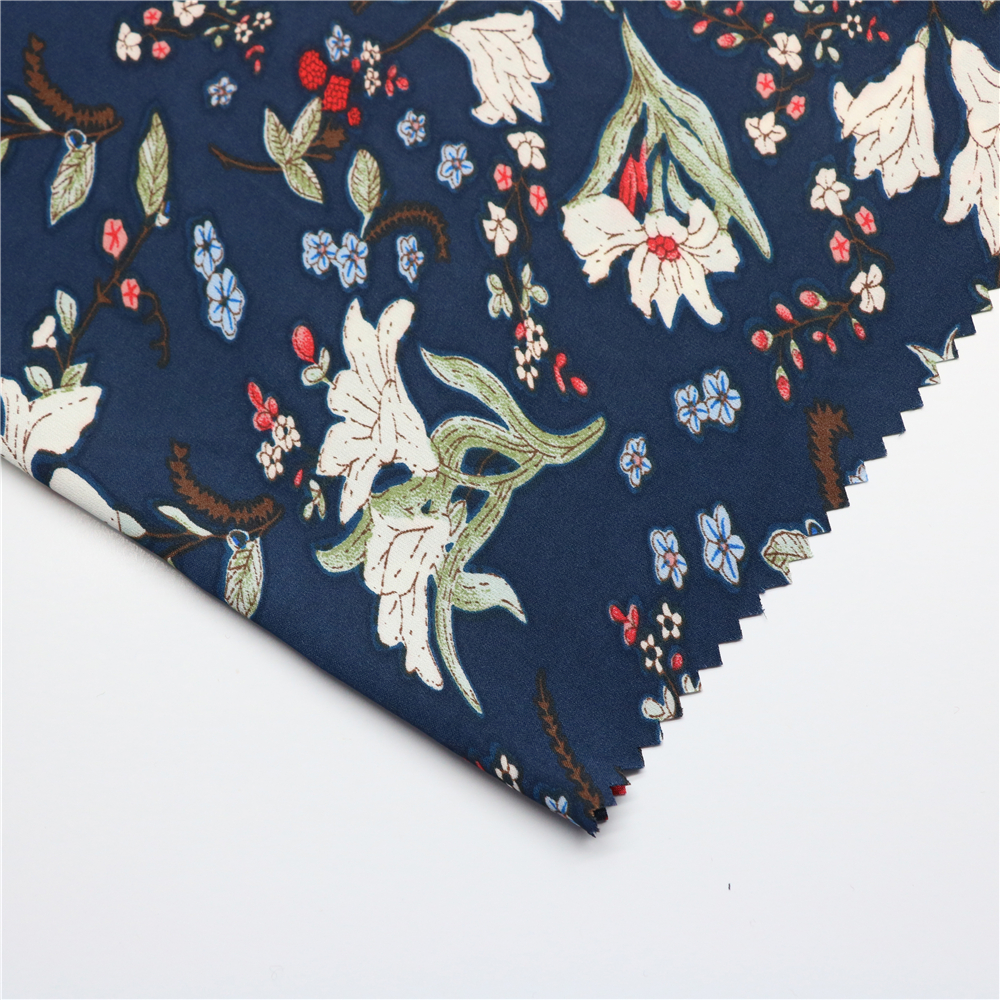 Высококачественная Полиэстеровая ткань с принтом 50D стрейчевая шифоновая атласная ткань для шарфа