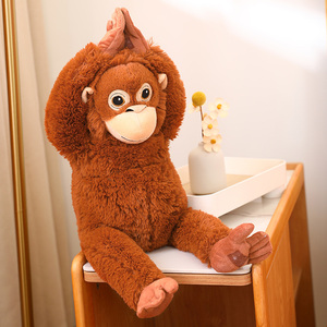 Peluche Gorilla Scimmia Piccola con Ricamo, Super Morbido, Imbottito in Cotone PP, Giocattolo Antistress a Braccia Lunghe, Regalo Unisex 31-50cm - Product Image 3