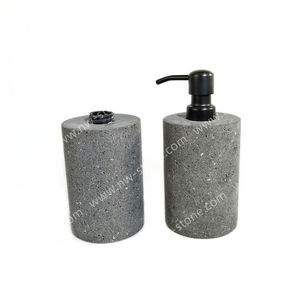 <span class=keywords><strong>Dispensador</strong></span> <span class=keywords><strong>de</strong></span> bomba redondo moderno <span class=keywords><strong>de</strong></span> mármol volcánico gris duradero ecológico NANWEI para uso en cocina o baño - Product Image 4