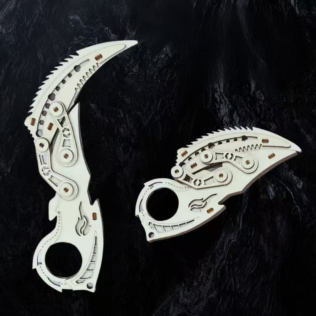 มีดกรงเล็บพับได้ทำจากไม้