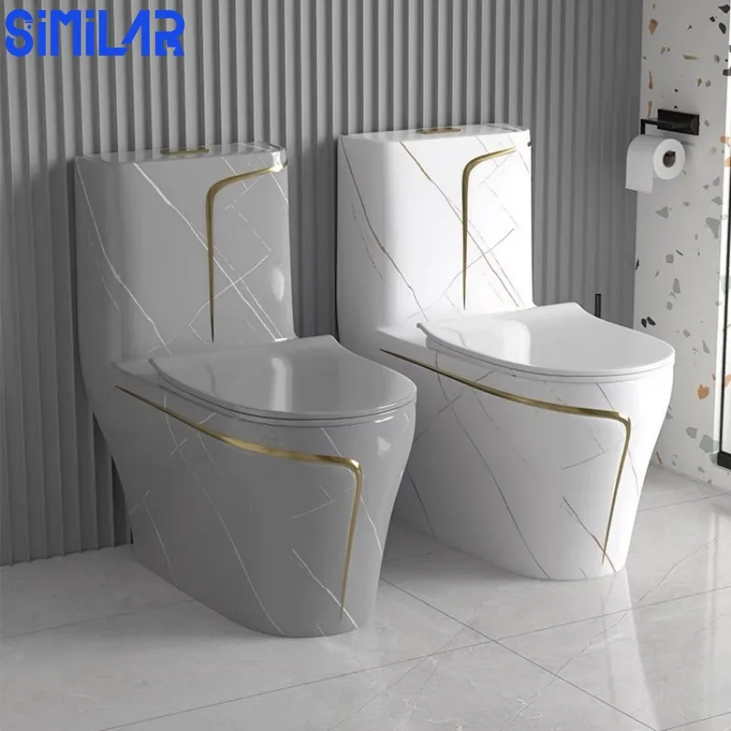 SIMILAR Sanitärkeramik randlose Marmortoilette für Badezimmer
