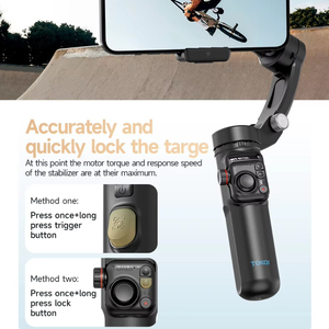 Stabilisateur de cardan trois axes professionnel M03 intelligent avec suivi IA du visage, anti-tremblement, trépied, microphone sans fil et lumière d'appoint - Product Image 5