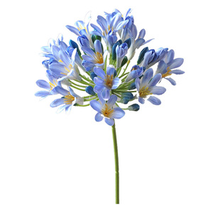 Bouquet de fleurs artificielles Agapanthus Yoshinobu, violet et bleu, en soie, pour la décoration de la maison et des mariages - Product Image 5
