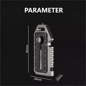 Đa Chức Năng Mini Có Thể Sạc Lại Torch Keychain Ánh Sáng Đèn Flash Với Nam Châm SOS Còi An Toàn Búa Mở Chai - Product Image 6