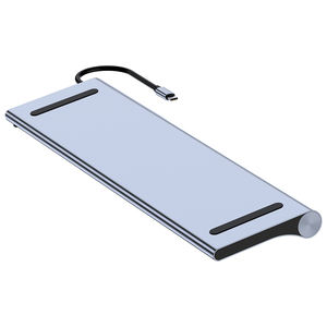 12 en 1 Type-C <span class=keywords><strong>Adaptateur</strong></span> HUB USB 3.0 <span class=keywords><strong>Double</strong></span> <span class=keywords><strong>HDMI</strong></span> 4K Compatible Station D'accueil avec Rj45 <span class=keywords><strong>VGA</strong></span> Audio SD TF PD 100W en Stock - Product Image 5