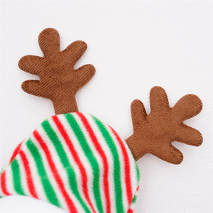 Shine Christmas Reindeer Dog <b>Cat</b> Fleece Coat Red Green Striped Warm Winter Pet <b>Clothes</b> Small Medium Size - Product Image 5