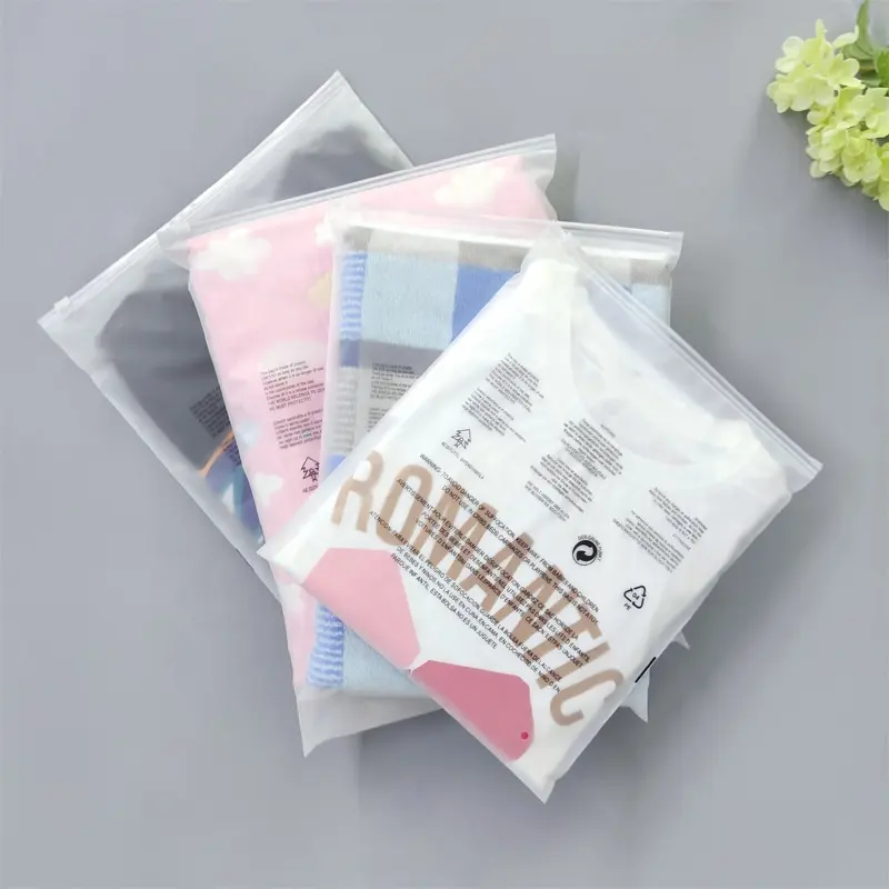 कस्टम प्लास्टिक कपड़े पाली Ziplock पैकेजिंग बैग पाले सेओढ़ लिया कपड़े जिपर पैकेजिंग बैग के लिए कपड़े