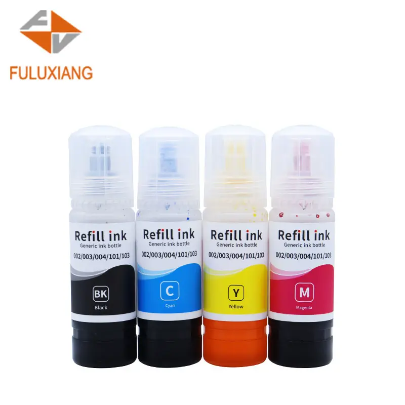 Fuluxiang หมึกเติมน้ำขวด103สีสำหรับ Epson ecotank L3252 L3100 L3110เครื่องพิมพ์ L3111 L3150