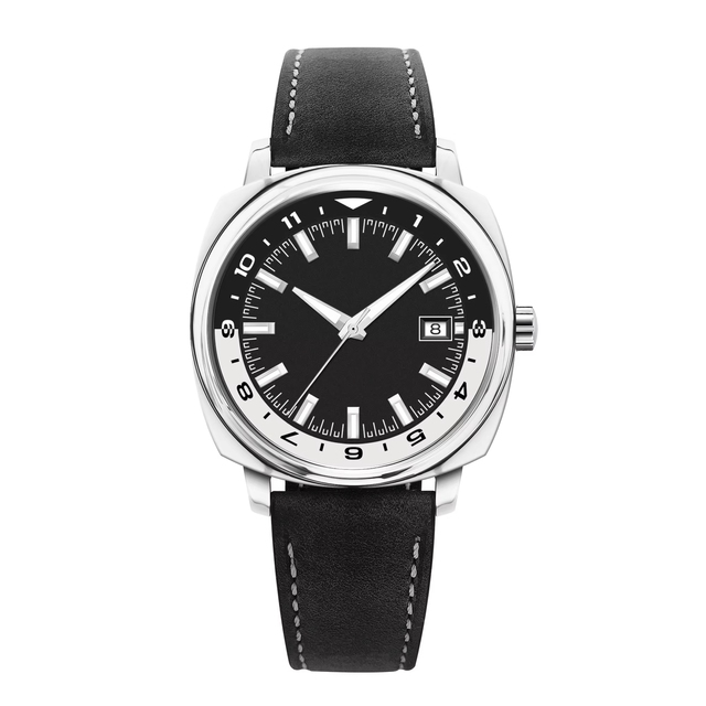 Popular Style 42mm Sterile Dial Nh35 Watch Leather Strap Mechanical Custom logo Automatic Leather Watch