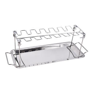 Parrilla Plegable de Acero Inoxidable para Piernas de Pollo, Rejilla Multifuncional Portátil para Asar al Aire Libre - Product Image 4