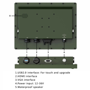 New Rugged 10.4" 4:3 Night Vision All-weather Industrial Monitor Metal Housing Ip65-rated /vga Input Extreme Environments - Product Image 4