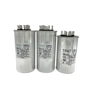 Condensador de aire acondicionado de aluminio, 450V, fabricante de fábrica