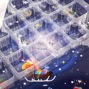 Boîte-cadeau vide personnalisée pour <span class=keywords><strong>calendrier</strong></span> de l'avent de Noël, emballage pour aliments et jouets de Noël, boîte mystère DIY, boîtes en papier surprise - Product Image 5