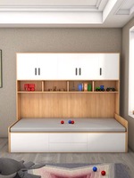 Meubles de chambre à coucher modernes au design Offre Spéciale simple Rangement pour la maison Lit simple en bois