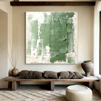 Handgemaltes Ölgemälde auf Leinwand Modernes Quadratisches Gerahmtes Bild für Wohnzimmer Esszimmer Sofa-Hintergrund Luxuriöse Wandkunst