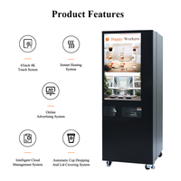 Máquina Expendedora de café capuchino americano caliente recién molida comercialmente automáticamente