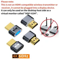 Prise factice compatible HDMI, moniteur virtuel 4K HDR, émulateur EDID, adaptateur d'affichage fantôme sans tête, prend en charge jusqu'à 4K 60Hz