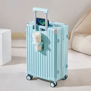 Zakelijke modieuze reiskofferset 2-delig (20" 25") ABS hardcase lichtgewicht spinner handbagage koffers USB-poort 4 wielen - Product Image 5