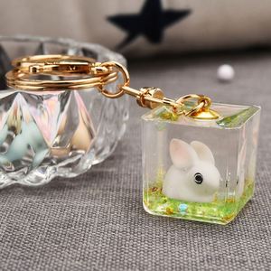 Creative Milk Bottle Animal Doll Liquid Keychain Cute Flowing Quicksand Rabbit <b>Key</b> <b>Chain</b> - Product Image 3