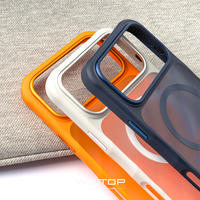 Nouvelle coque Wintop pour 17 Pro Max, design luxueux mat givré, étanche, translucide PC+TPU, magnétique, avec logo personnalisé, vente en gros