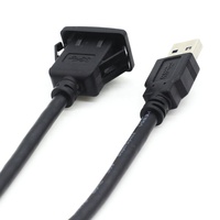Panel pengisi daya mobil USB C, adaptor ekstensi USB 3.0, pengisian cepat, soket daya USB untuk dasbor mobil dan perahu