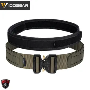 IDOGEAR 2 "퀵 릴리스 코브라 버클 사냥 레이저 절단 Molle 의무 벨트 전술 벨트