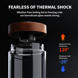 Barattolo <span class=keywords><strong>Sottovuoto</strong></span> in <span class=keywords><strong>Vetro</strong></span> Borosilicato con Coperchio, Ideale per Conservare Spezie, Chicchi di Caffè e Tè in Cucina Contenitore per Alimenti - Product Image 3
