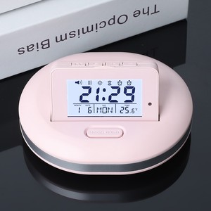 Horloge <span class=keywords><strong>de</strong></span> table numérique intelligente électronique moderne avec écran LCD, rétroéclairage, fonctionnement sur piles, silencieuse, minuterie vibrante, pour la maison, la chambre, le bureau - Product Image 1