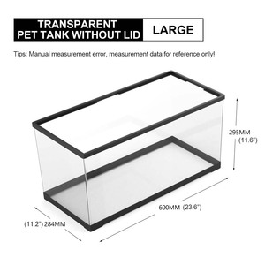 Nomoy Pet Turtle Tank <span class=keywords><strong>Aquarium</strong></span> Transparant Huisdier Tank Voor Schildpadden Krabben Rivierkreeft Kleine Reptielen - Product Image 4