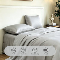 Parure de lit de luxe en bambou 300TC, housse de couette haute densité, linge de lit lisse, hypoallergénique, rafraîchissant et respirant, prix de gros