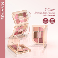 MAange - Vente en gros de maquillage cosmétique - Palette de fards à paupières 7 couleurs - Palette de fards à paupières brun rose nude