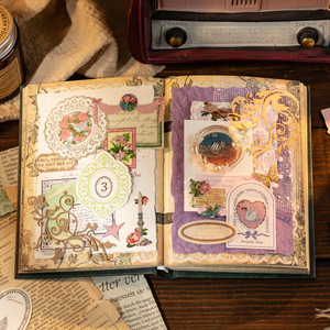 Paquete de 100 Hojas de Papel para Manualidades con Formas Especiales, Estilo Vintage, para Decoración de Fondo, Papel Base para DIY - Product Image 4