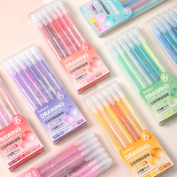 Ensemble de stylos aquarelles à paillettes colorées pour enfants, 1,0 mm, pour le graffiti, l'accentuation et l'utilisation journalistique