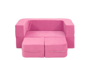 Single Seat Pink Knitted Fabric Child Reclining <strong>Sofa</strong> Compressed with Sponge Filling for Apartment <strong>Living</strong> <strong>Room</strong> Use - Product Image 3