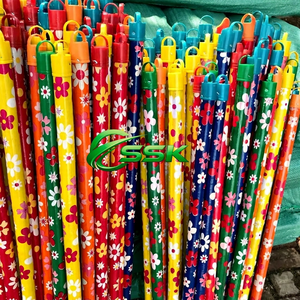 Italian Thread Colored Plastic PVC-Coated Wooden Handheld <b>Mop</b> Sticks Handle Edge Smooth Surface Household <b>Floor</b> Cleaning Tools - Product Image 3