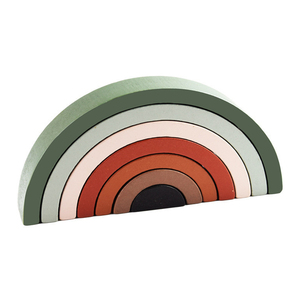 Fabriek Vroege Kinderjaren Ontwikkeling Tool Kleurrijke Regenboog Houten Blokken Voor Brain Building - Product Image 1