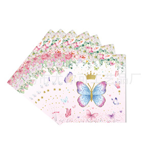 Spring Butterfly Themed Party Tableware Set Disposable Paper Plates Cups Napkins Cutlery <b>Tablecloth</b> for Children's Birthday - Product Image 2