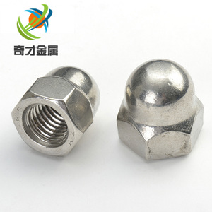 Écrous à tête sphérique hexagonale décoratifs en acier inoxydable 304 M3-M16, écrous à tête ronde intégrée DIN934 métriques Grade A2 70 - Product Image 2