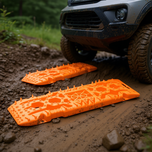 Tablas de tracción de nylon naranja, 2 piezas, 42.1x12.2x2.8 pulgadas, rampas de recuperación todoterreno - Product Image 2