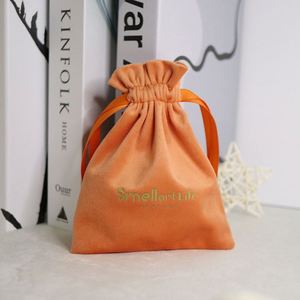 Custom Logo Luxury Soft Velvet Storage Bag for Candle Gift Craft Recyclable Feature - Product Image 5