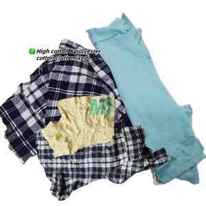 Trapos de limpieza de limpiaparabrisas de algodón de punto reciclado 100% Residuos textiles mixtos coloridos Ecológico y reutilizable - Product Image 2