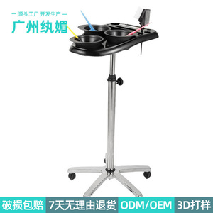 Carrito para teñir el cabello con 3 recipientes, altura ajustable, carrito de salón con ruedas universales para uso en peluquerías - Product Image 2